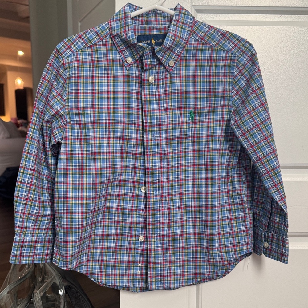 Polo Ralph Lauren Blue and Red Plaid Shirt